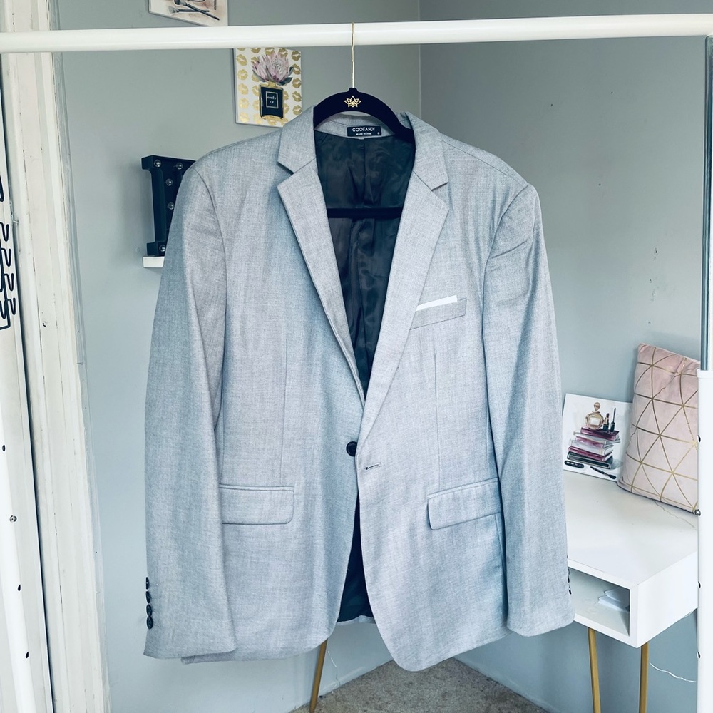 Coofandy gray blazer for men size S